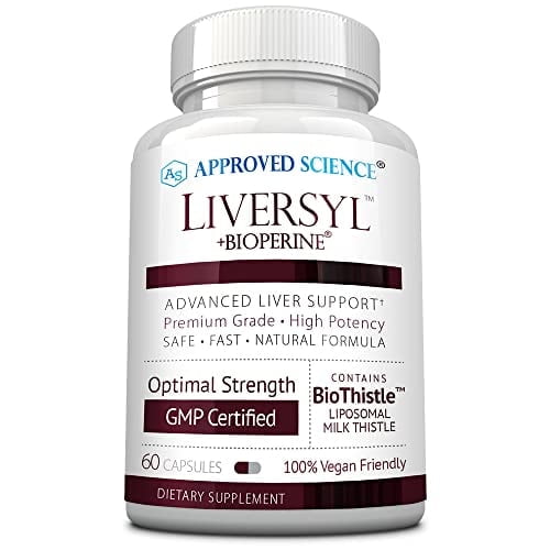Approved Science Liversyl - Milk Thistle, Artichoke Extract, and Bioperine - Vegan - 60 Capsules - Made in The USA