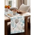 thumbnail image 3 of Summer Watercolor Shell Coral Table Runner 13x60in Non-Slip Cotton Linen Table Runners, Ocean Life Starfish on Beige Dresser Scarves TableRunner for Dinner Kitchen Dining Wedding Party, 3 of 9