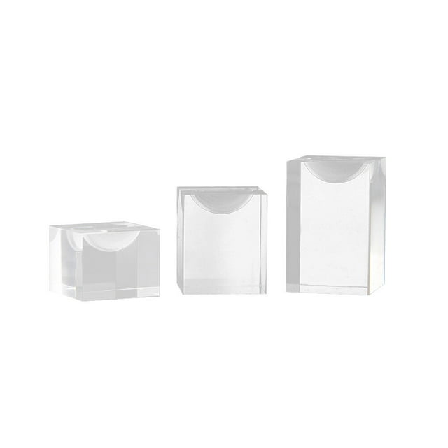 3pcs Acrylic Ring Stands Clear Ring Holder Jewelries Display Rack Organizer for Home Showcase Shop