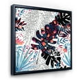 thumbnail image 3 of Designart 'Abstract Tropical Floral Patchwork I' Tropical Framed Canvas Wall Art Print, 3 of 5