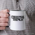thumbnail image 3 of Eerie Christmas Things Vintage Personalized Mug, Handcrafted Retro Horror Gift with Custom Name, 3 of 5