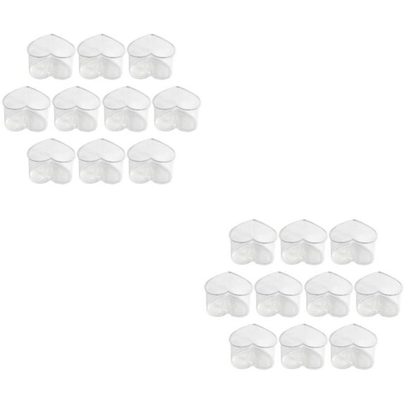 Heart Shaped Air Cup 20 Pcs Mousse Dessert Cups Tabletop Decor Juice Transparent Tiramisu Plastic