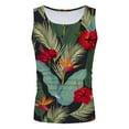 thumbnail image 4 of Mens Tank Top Vacation Beach Hawaii Digital Printed Vest Daily Loose Fit Breathable Refreshing Workout Tanks Sizes L, 4 of 5