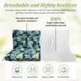 thumbnail image 4 of TOPCHANCES Outdoor Bench Cushion with Backrest and Ties, Waterproof Swing Seat Pad 2-3 Seater Patio Bench Replacement Cushion (47'' x 39'', Green Leaves), 4 of 11