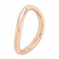 thumbnail image 3 of Sterling Silver Stackable Expressions Polished Pink-plate Wave Ring - Size 6, 3 of 3