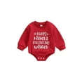 thumbnail image 1 of Sunloudy Barboteuse Décontractée pour Bébés Filles Saint-Valentin, Manches Longues Col Rond Imprimé Lettre Cœur une Pièce, 1 of 8