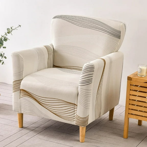 ATJIA Stretch Chair Covers 1-Piece Soft Banquet Armchair Covers Washable Chair Slipcovers for Living Room Office