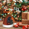 thumbnail image 6 of Rateoe Orange Net Fishing Boat Pattern Santa Hat Christmas Hats for Adults, Holiday Unisex Velvet Comfort Xmas Hat for Women Men, 6 of 6