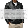 thumbnail image 2 of WIZUTIZ Men's Leather Jacket Solid Color Motorcycle Vintage Zipper Pocket Long Sleeve Hoodless PU Coat for Winter Casual Daily Outdoor Mens Fashion, 2 of 8