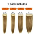 thumbnail image 4 of SHCKE 4 Pieces/set Clip In Hair Extensions 24 Inch Straight Hair Extensions Thickned Hair Extensions Synthetic Fiber Hair Extensions for Women Ginger Brown Mix Bleach Blonde, 4 of 5