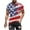 Red, variant on Zedker American Shirts for Men Graphic T-shirt USA Flag Distressed Tops 4th of July Men's T-shirt Independence Day Gifts Multicolor L
