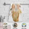 thumbnail image 4 of Dreamtimes Fall Orange Pumpkin Hand Towels 2 PCS, Ultra Soft and Highly Absorbent, Watercolor Autumn Flowers Decorative Fingertip Towel for Home, Bathroom, Kitchen, 28.3"x14.4", 4 of 5