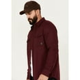 thumbnail image 2 of Brothers And Sons Men's Burley Long Sleeve Button-Down Flannel Shirt Burgundy XX-, 2 of 4