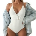 thumbnail image 3 of RUTAYY Swimwear Women Conservative Strapless Swimsuit With Pure Color For Beach & Spa Brazilian Swim Wear, 3 of 8
