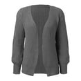thumbnail image 6 of Cardigan Sweaters for Women Long Sleeve Lantern Sleeve Open Front Knited Sweater Coat Jacket Womens Cardigan Sweaters, 6 of 8