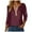 Z01-Wine, variant on GEWSEY 3/4 Sleeve Tops for Women Henley Raglan Notched V Neck T Shirts Three Quarter Length Button Shirts Womens Blouses (Purple, XXL)