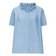 thumbnail image 5 of Tops formales,Blusa de encaje con botones para mujer, cuello redondo, manga 3/4, poliéster, ideal para uso diario, sopatenor, 5 of 9