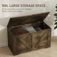 thumbnail image 4 of HOMCOM Coffre de Rangement pour Salon, Boîte en Bois, 31,5 Po L, Brun, 4 of 10