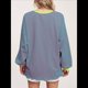 thumbnail image 4 of Camiseta de Larga Extragrande para Mujer, Túnica A Rayas con Bloques de Color, Sudadera Holgada de Otoño con Cuello Redondo Rosa Roja L, 4 of 10