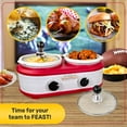 thumbnail image 7 of Nostalgia Game Day 2-Qt Ceramic Slow Cooker and Portable Crock Pot with Lid, 7 of 7