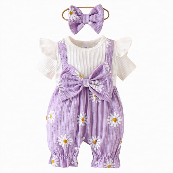 Leey-World Short Sleeve Onesies Girl Baby Onsies Solid Baby Bodysuit Romper Blank for Girls Baby Girl Clothes(Purple,12-18 Months)
