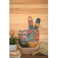 thumbnail image 2 of Painted Metal Hand Peace Sign Wall Hanging, 2 of 4