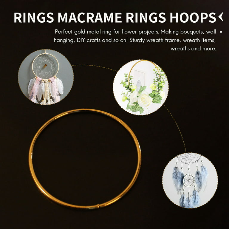 10 Pack 3 inch Gold Dream Catcher Metal Rings Hoops Macrame Ring for Dreamcatchers and Crafts