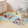 thumbnail image 2 of Aqua Gnomes Daisy Bath Mat 3 Piece Bathroom Rug Set, Pastoral Country Garden Floral Non Slip Bath Rug Contour Mat and Toilet Lid Cover, Absorbent Shower Mats Soft Bath Rugs and Mats Sets, 2 of 8