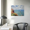 thumbnail image 3 of COMIO Canvas Print Wall Art Cliff Walk at Pourville by Claude Monet Nature Wilderness Illustrations Fine Art Traditional Scenic Colorful Multicolor for Living Room, Bedroom, 20x16 inch, 3 of 4