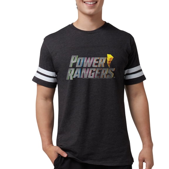 CafePress - Power Rangers Stacked Logo Men's Football T Shirt - Mens Football Shirt