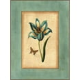 thumbnail image 2 of Vision Studio 12x14 Black Ornate Wood Framed with Double Matting Museum Art Print Titled - Crackled Spa Blue Tulip III, 2 of 4