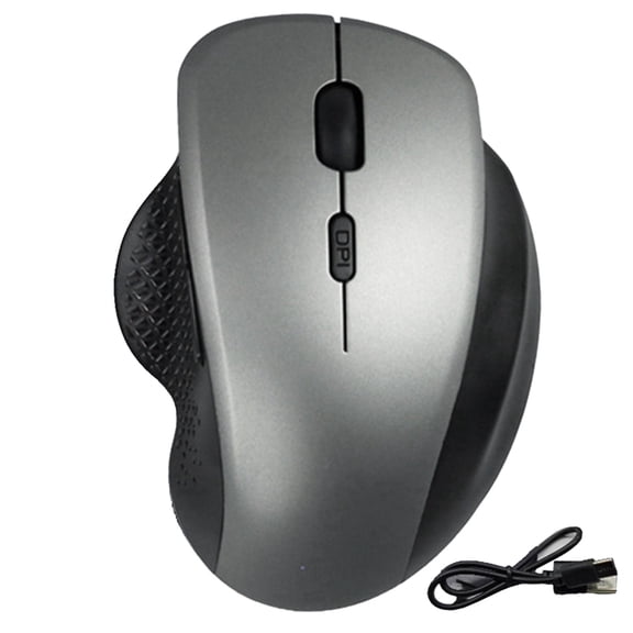 Wireless Mouse Bluetooth for Computer Laptop Dual Mode Ergonomic Rechargeable Mouse Grey