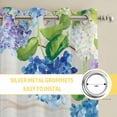 thumbnail image 6 of Blue Hydrangea Kitchen Curtains Window Panels, Rustic Wooden Butterfly Spring Floral Insulated Window Treatment Curtain, Grommet Curtains for Bedroom/Living Room/Bathroom, 2 Piece 52"Wx45"L, 6 of 8