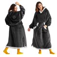 thumbnail image 1 of Manta portátil con capucha Bedsure para mujer y hombre, forro polar sherpa, 1 of 7