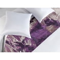 thumbnail image 2 of Weathered Leaves Bed Runner, Grunge Leaf Print Boho Vibes of Forest and Branches Tangled Look, Decorative Accent Bedding Scarf for Hotels Homes & Guest Rooms, King, Violet Pale Tan Plum, by Ambesonne, 2 of 3