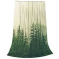 thumbnail image 2 of Fuzoiu Fog Forest Print Ultra-Soft Micro Fleece Blanket,All Seasons Flannel Throw, Lightweight Blanket for Bed, Sofa, Couch, Movie Night, Camping, and Travel-40"x30", 2 of 7