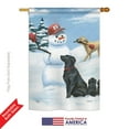 thumbnail image 2 of Breeze Decor BD-PT-H-110113-IP-BO-DS02-US 28 x 40 in. Snow Pals Nature - Everyday Pets Impressions, Decorative Vertical House Flag, 2 of 4
