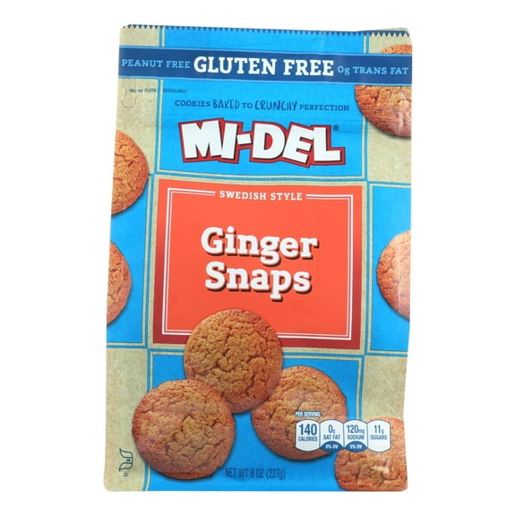 Mi-Del Cookies, Swedish Style Ginger Snaps, 8 Oz.