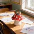 thumbnail image 4 of Desk Pen Holder Mushroom Shaped Desktop Storage Organizer for Students Offices Makeup Brush Holders, 4 of 6