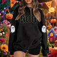 thumbnail image 2 of XIAONU Womens Sweatshirts Ghost Cute Printed Hoodless Sweatshirt Peasure Baggy Long-Sleeved Pullover Hoodless Sweatshirt, 2 of 5