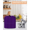 thumbnail image 4 of Black Purple Plaid Stand Mixer Dust Cover with Storage Pocket & Handles, Farmhouse Simple Buffalo Checked Fits All Tilt Head & Bowl Lift Kitchen Appliance Cover Organizer Bag Accessories, 6-8 Quart, 4 of 6