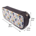 thumbnail image 3 of Lsque Lilies Flowers Printed Big Capacity PU Leather Pencil Case Large Pencil Pouch Stationery Pen Bag Pencil Holder for Teen, 3 of 6