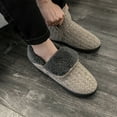 thumbnail image 2 of VONMAY Men's Fuzzy Slippers Boots Memory Foam Booties Comfy House Shoes Indoor Outdoor, 2 of 6