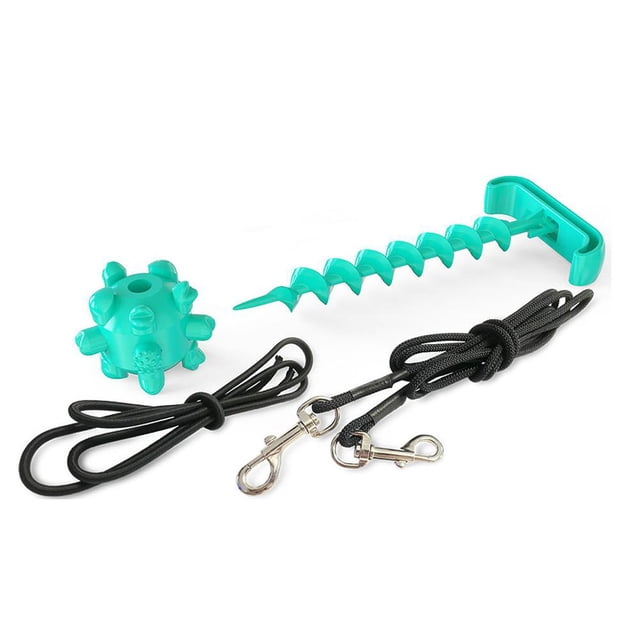 Juguete Multifuncional Para Morder Molar Para Mascotas, Bolas De Cuerda Atadas A Tierra Portátiles Para Mascotas, Suministros Para Mascotas Para Exteriores Inevent PT002707-02
