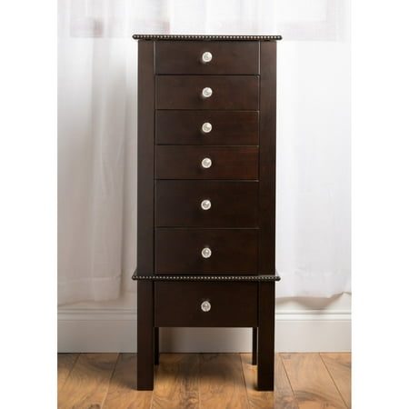 Hives & Honey Crystal Standing Jewelry Armoire - Espresso