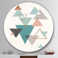 thumbnail image 3 of Designart 'Geometric hexagons Pattern V' Art mural géométrique en métal cercle, 3 of 3