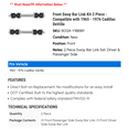 thumbnail image 2 of Front Sway Bar Link Kit 2 Piece - Compatible with 1965 - 1976 Cadillac DeVille 1966 1967 1968 1969 1970 1971 1972 1973 1974 1975, 2 of 2