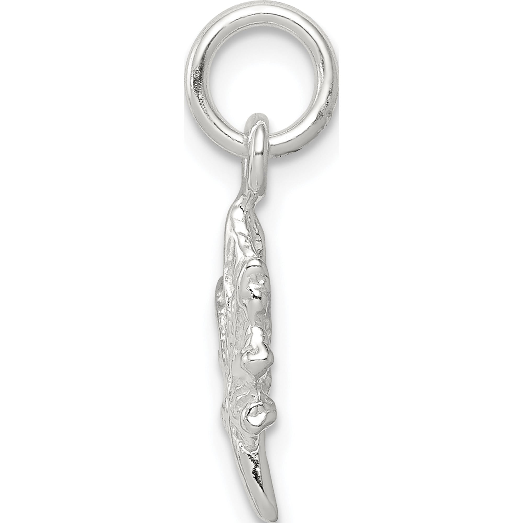 Sterling Silver Maple Leaf Charm Solid Casted Polished Fashionable Lustrous Classic Celebrate milestones with style and brilliance