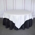 thumbnail image 4 of BalsaCircle 90" x 90" White Metallic Crinkled Taffeta Square Table Overlay Party Tablecloth, 4 of 8