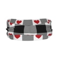 thumbnail image 3 of Wukai Heart Black Buffalo Plaid Gingham Sports sweatband,Men & Women Sweatband Headband for Running, Cross Training, Racquetball, Working Out, 3 of 7